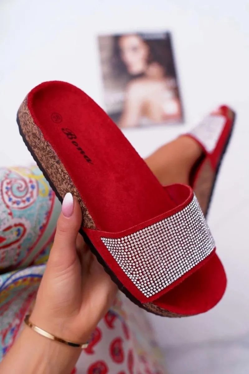 Klapki Korkowe|Klapki Damskie Klasyczne>Boto Damskie Klapki Na Korku Z Kryształkami Do It!