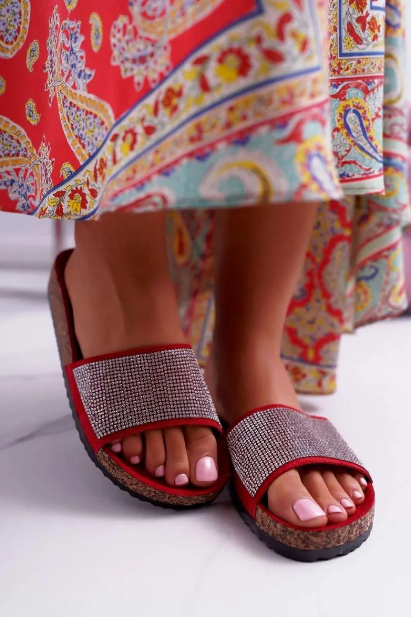 Klapki Korkowe|Klapki Damskie Klasyczne>Boto Damskie Klapki Na Korku Z Kryształkami Do It!