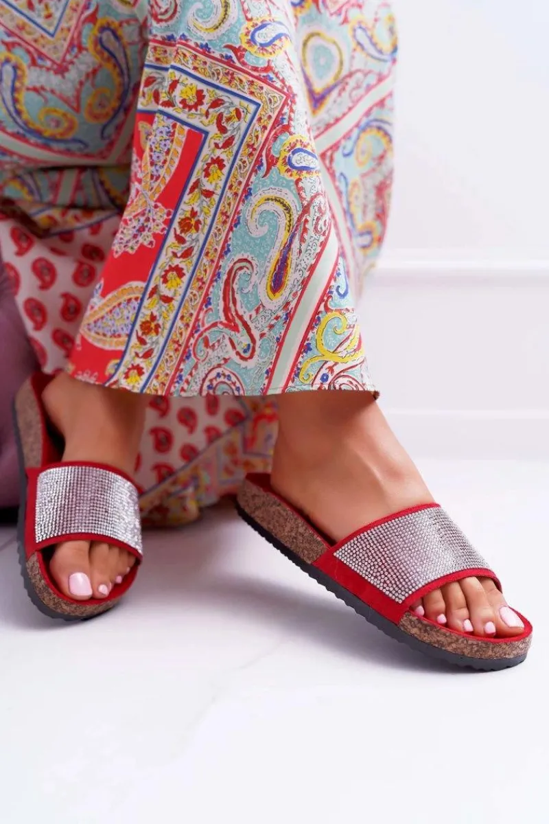 Klapki Korkowe|Klapki Damskie Klasyczne>Boto Damskie Klapki Na Korku Z Kryształkami Do It!