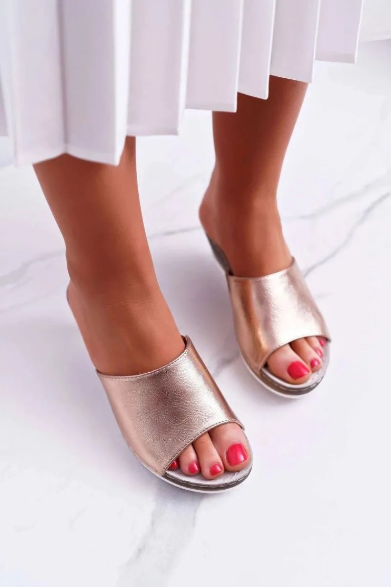 Klapki Na Koturnie|Klapki Na Obcasie>Buty damskie Vinceza Damskie Klapki Na Koturnie Eleganckie Champagne Loca