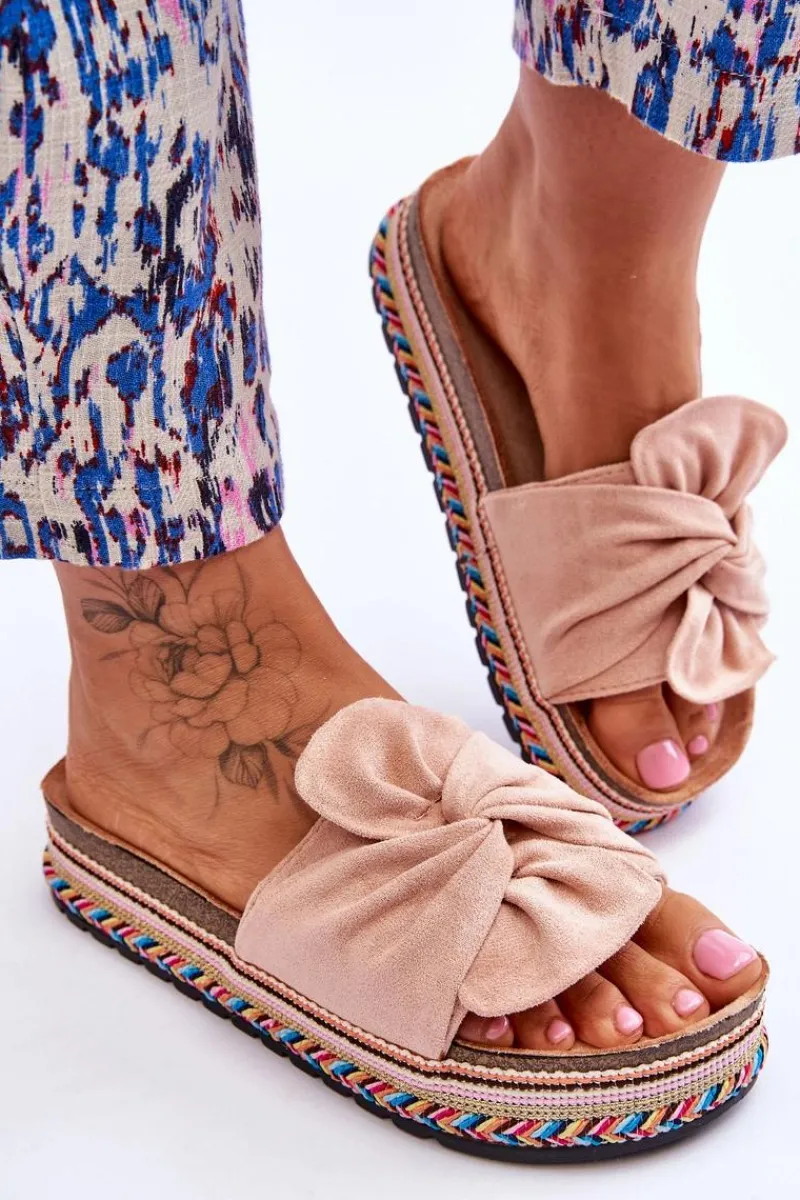 Klapki Na Platformie|Klapki Damskie Klasyczne>Boto Damskie Klapki Na Masywnej Platformie Jasnoróżowe Terisa