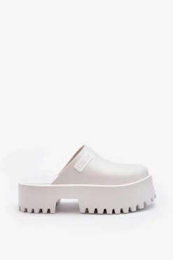 Clearance Damskie Klapki Na Masywnej Podeszwie Big Star NN274015 Białe Damskie Klapki Damskie Big Star|Klapki Damskie Klasyczne