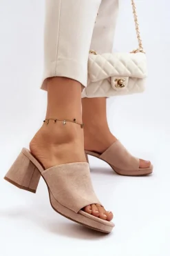 Klapki Na Obcasie|Klapki Damskie Klasyczne><noscript><img width=