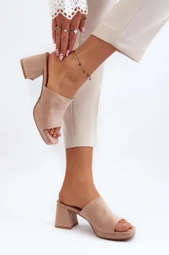 Klapki Na Obcasie|Klapki Damskie Klasyczne><noscript><img width=