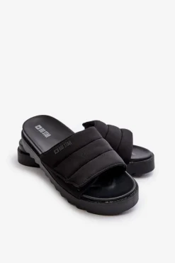 Online Damskie Klapki Na Platformie Big Star NN274772 Czarne Damskie Klapki Damskie Big Star|Klapki Na Platformie
