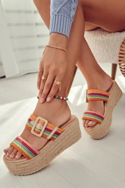 Klapki Na Platformie|Klapki Damskie Klasyczne><noscript><img width=