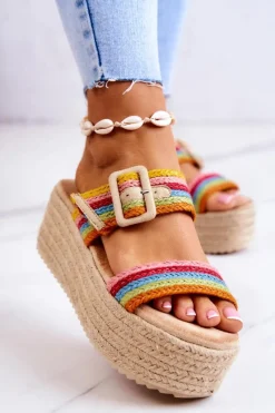 Klapki Na Platformie|Klapki Damskie Klasyczne><noscript><img width=