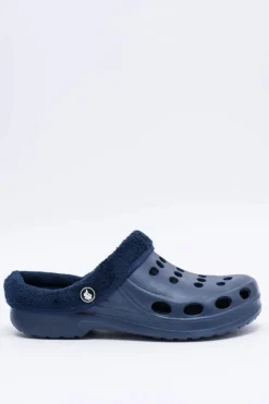 Online Boto Damskie Klapki Ocieplane Granatowe Kroksy EVA