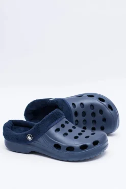 Online Boto Damskie Klapki Ocieplane Granatowe Kroksy EVA