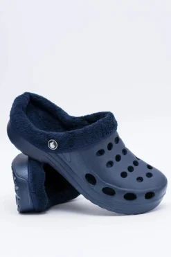 Online Boto Damskie Klapki Ocieplane Granatowe Kroksy EVA