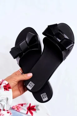 New ZAXY Damskie Klapki Pachnące Gumowe Czarne FF285014