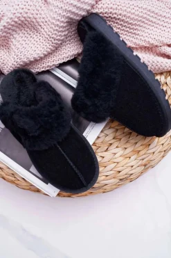 Clearance Damskie Klapki Papcie Czarne Mirendy Damskie Kapcie Klasyczne