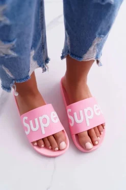 Online Boto Damskie Klapki Różowe Super Losaria