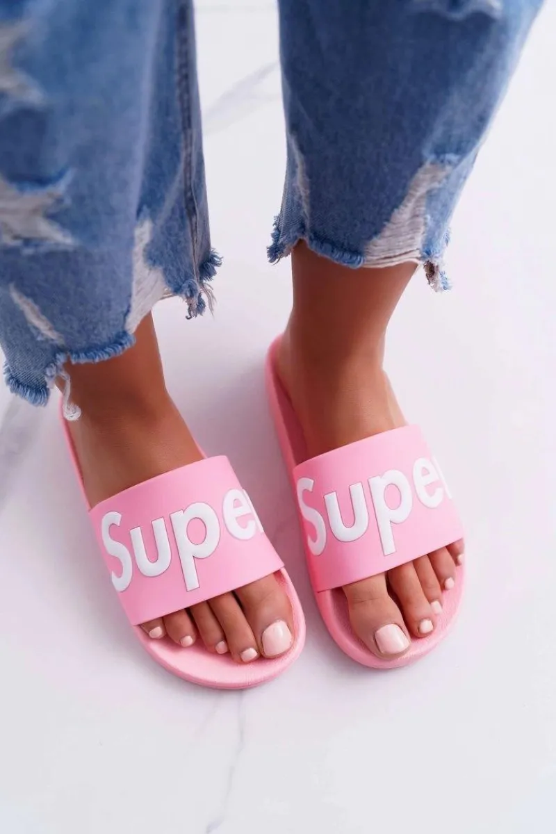 Online Boto Damskie Klapki Różowe Super Losaria