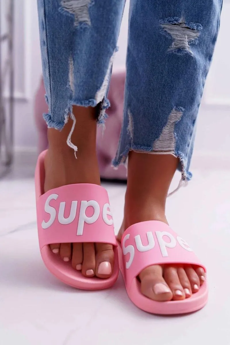 Online Boto Damskie Klapki Różowe Super Losaria