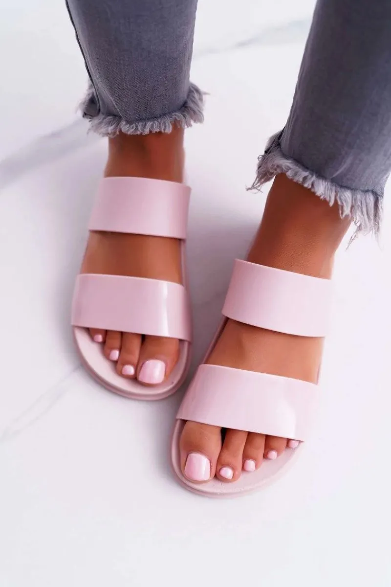 Outlet Boto Damskie Klapki Różowe Viane