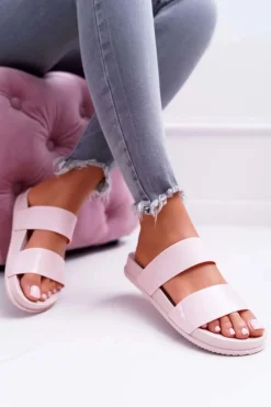 Outlet Boto Damskie Klapki Różowe Viane