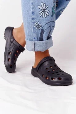 Hot Boto Damskie Klapki Sandały Lekkie Czarne Piankowe EVA Czarny