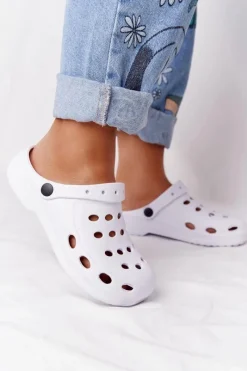 Klapki Damskie Klasyczne>Boto Damskie Klapki Sandały Na Basen Białe Piankowe EVA Biały