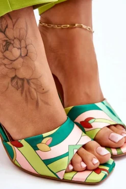 Klapki Na Obcasie|Klapki Damskie Klasyczne><noscript><img width=