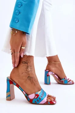 Klapki Na Obcasie|Klapki Damskie Klasyczne><noscript><img width=