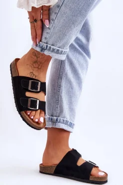 Discount Boto Damskie Klapki Wsuwane Czarne Destino