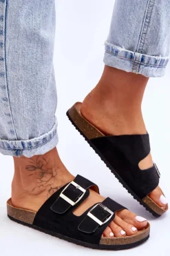 Discount Boto Damskie Klapki Wsuwane Czarne Destino