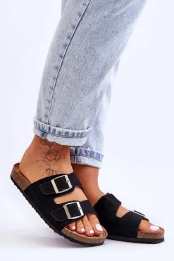 Discount Boto Damskie Klapki Wsuwane Czarne Destino