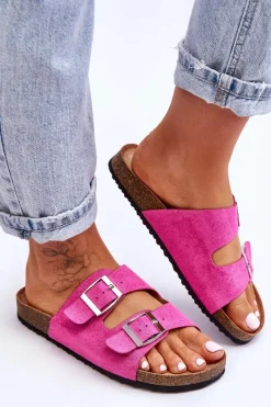 Sale Boto Damskie Klapki Wsuwane Fuksja Destino