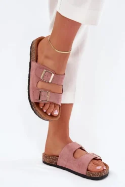 Klapki Korkowe|Klapki Damskie Klasyczne>Boto Damskie Klapki Wsuwane Na Korkowej Podeszwie Jasnoróżowe Cortina