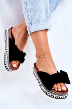 Klapki Damskie Klasyczne>Boto Damskie Klapki Wysokie Czarne Mortigo