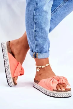 Klapki Damskie Klasyczne>Boto Damskie Klapki Wysokie Koralowe Mortigo