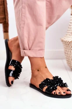 Klapki Sportowe|Klapki Damskie Klasyczne>Boto Damskie Klapki Z Cyrkoniami Swallow