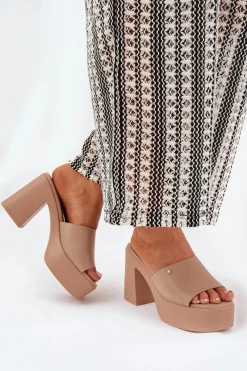 Klapki Na Obcasie|Klapki Damskie Klasyczne><noscript><img width=