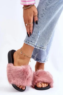 Damskie Klapki Z Futerkiem Różowe Kennet Damskie Klapki Z Futerkiem|Klapki Damskie Klasyczne