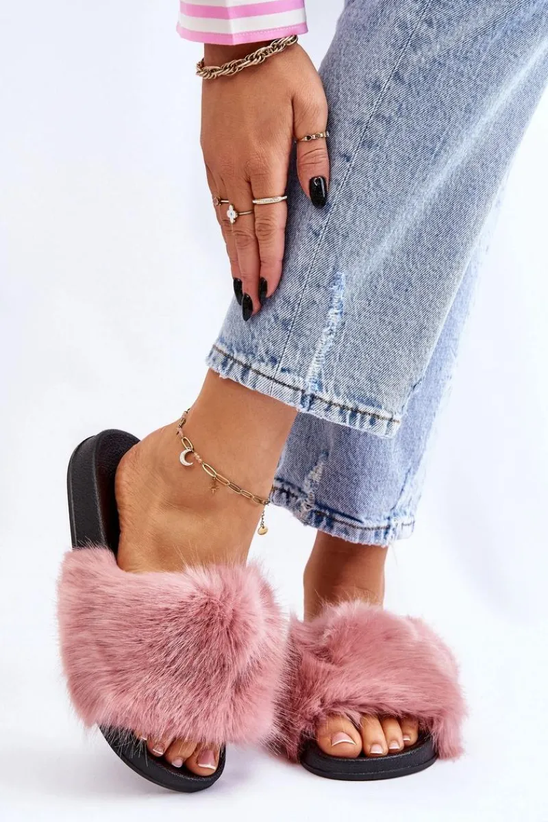 Damskie Klapki Z Futerkiem Różowe Kennet Damskie Klapki Z Futerkiem|Klapki Damskie Klasyczne