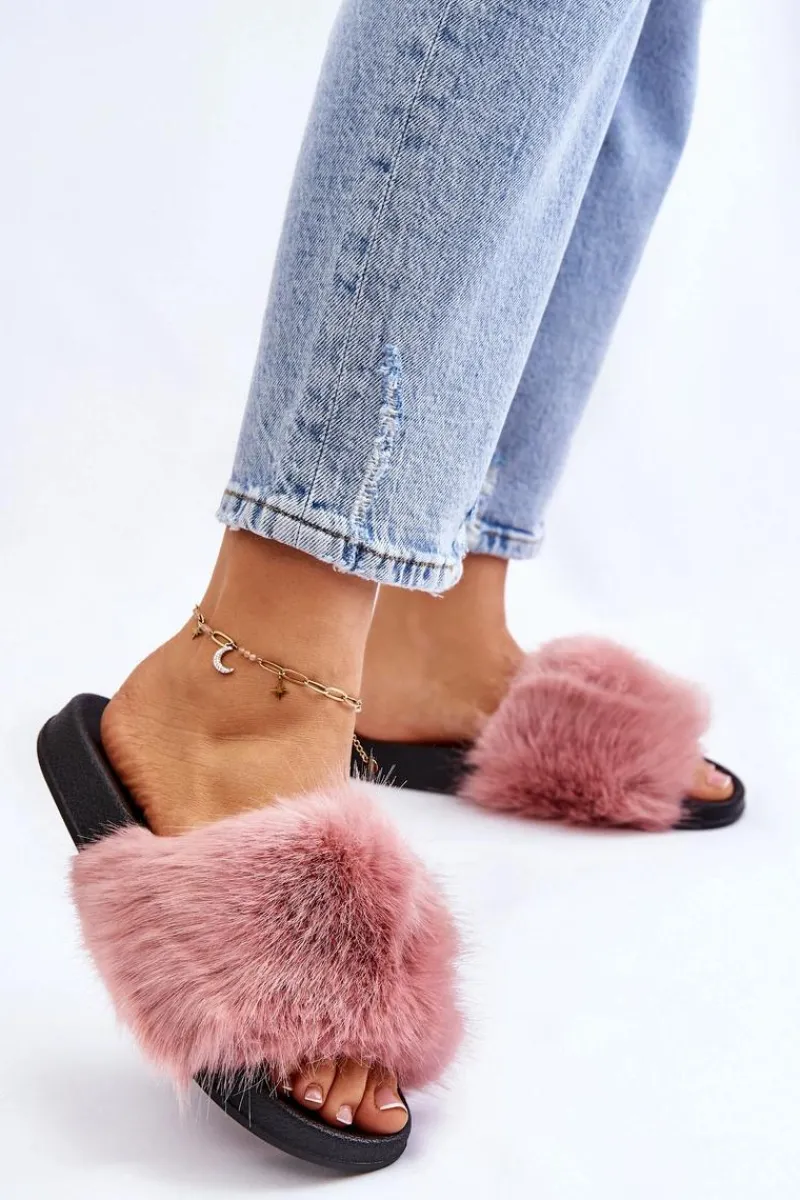 Damskie Klapki Z Futerkiem Różowe Kennet Damskie Klapki Z Futerkiem|Klapki Damskie Klasyczne