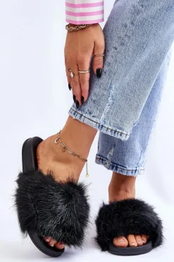 Klapki Z Futerkiem|Klapki Damskie Klasyczne>Boto Damskie Klapki Z Futerkiem Czarne Kennet