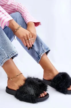 Klapki Z Futerkiem|Klapki Damskie Klasyczne><noscript><img width=