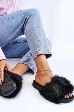 Klapki Z Futerkiem|Klapki Damskie Klasyczne><noscript><img width=