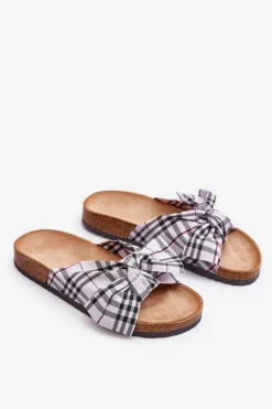 Clearance Boto Damskie Klapki Z Kokardą Na Platformie Szare Vero