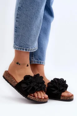 Discount Damskie Klapki Z Kwiatami Czarne Lulania Damskie Klapki Korkowe|Klapki Damskie Klasyczne