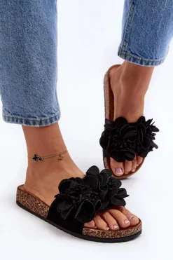 Discount Damskie Klapki Z Kwiatami Czarne Lulania Damskie Klapki Korkowe|Klapki Damskie Klasyczne