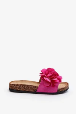 Clearance Damskie Klapki Z Kwiatami Fuksja Lulania Damskie Klapki Korkowe|Klapki Damskie Klasyczne