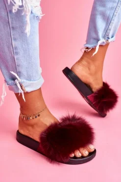 Klapki Z Futerkiem|Klapki Damskie Klasyczne><noscript><img width=