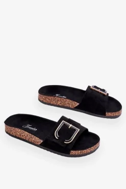 Best Boto Damskie Klapki Zamszowe Na Platformie Czarne Festil