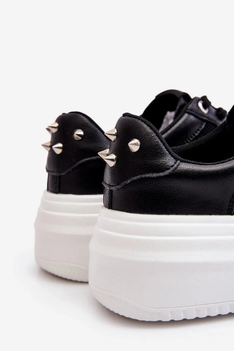 Damskie Klasyczne Buty Sportowe LL2N4061 Czarne Damskie Sneakersy Damskie