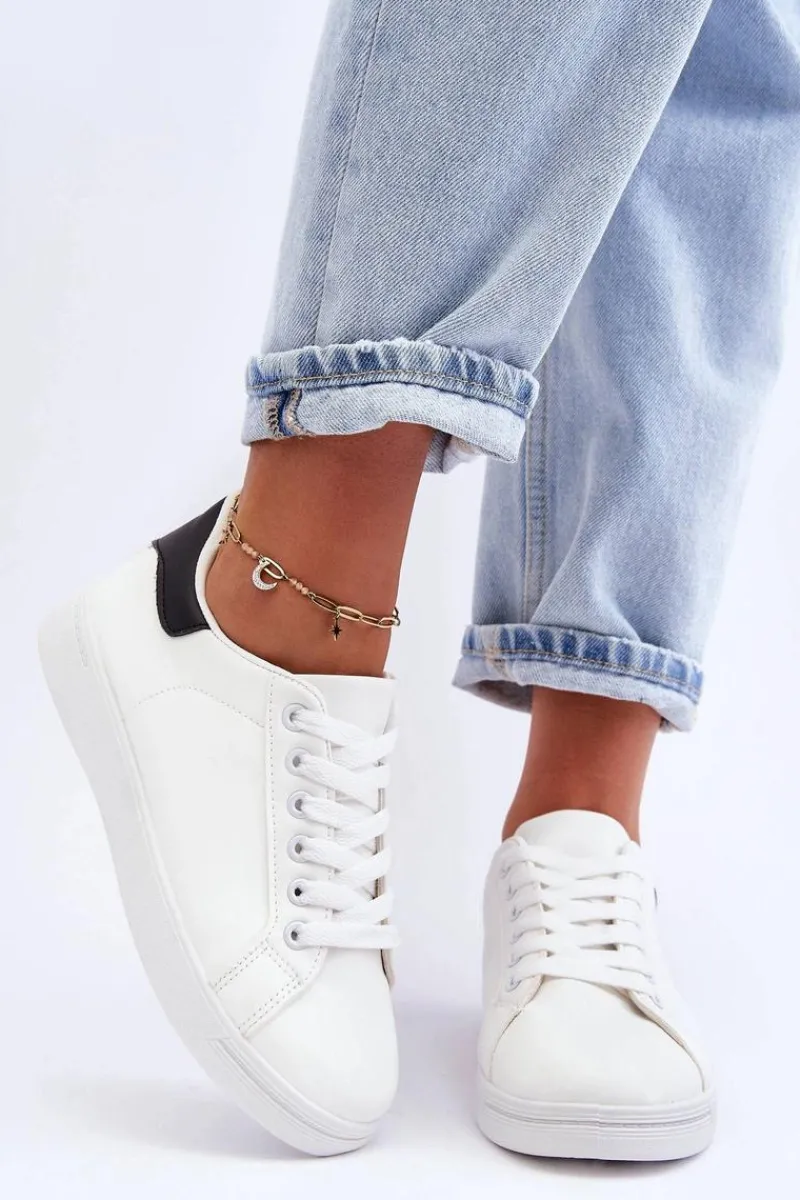 Buty Sportowe Na Platformie|Sneakersy Damskie>Boto Damskie Klasyczne Buty Sportowe Biało-Czarne Corrine