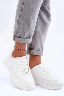 New Damskie Klasyczne Buty Sportowe Big Star MM274224 Białe Damskie Buty Sportowe Big Star|Sneakersy Damskie