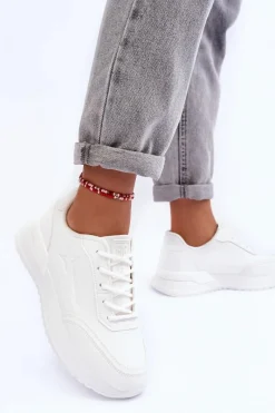 New Damskie Klasyczne Buty Sportowe Big Star MM274224 Białe Damskie Buty Sportowe Big Star|Sneakersy Damskie